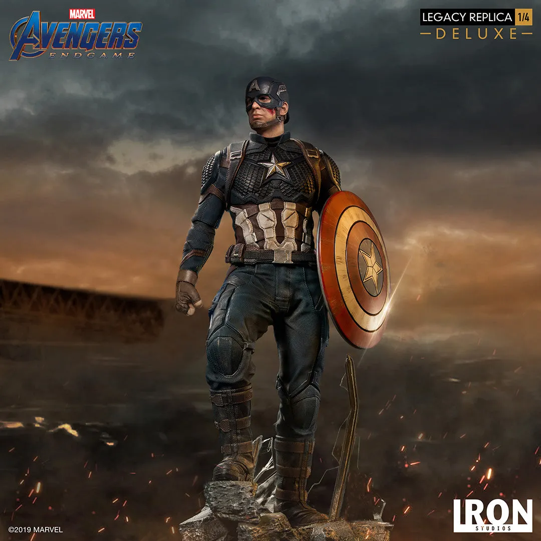 IRON STUDIOS AVENGERS ENDGAME CAPTAIN AMERICA DELUXE LEGACY REPLICA 1/4 MARCAS20219-14