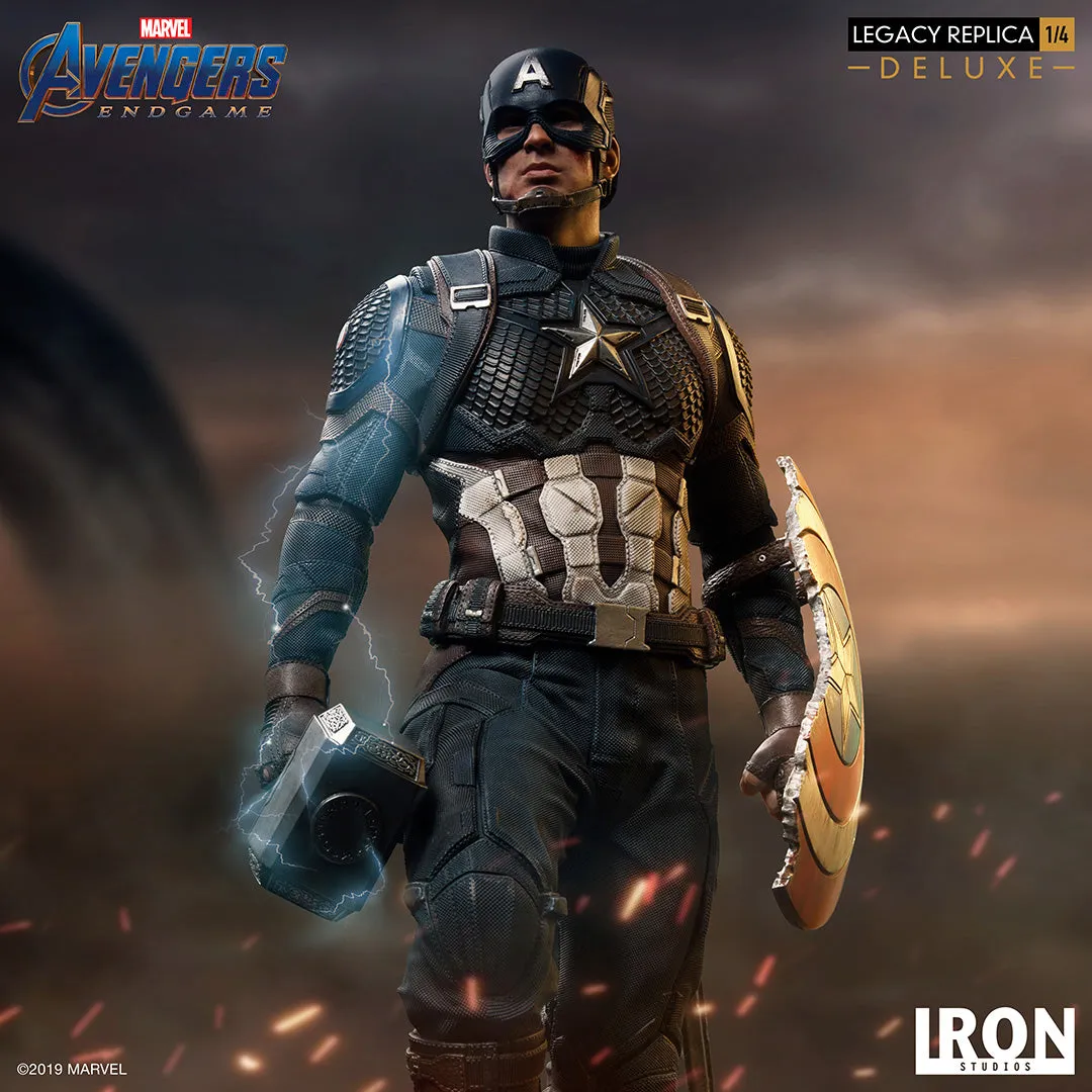 IRON STUDIOS AVENGERS ENDGAME CAPTAIN AMERICA DELUXE LEGACY REPLICA 1/4 MARCAS20219-14
