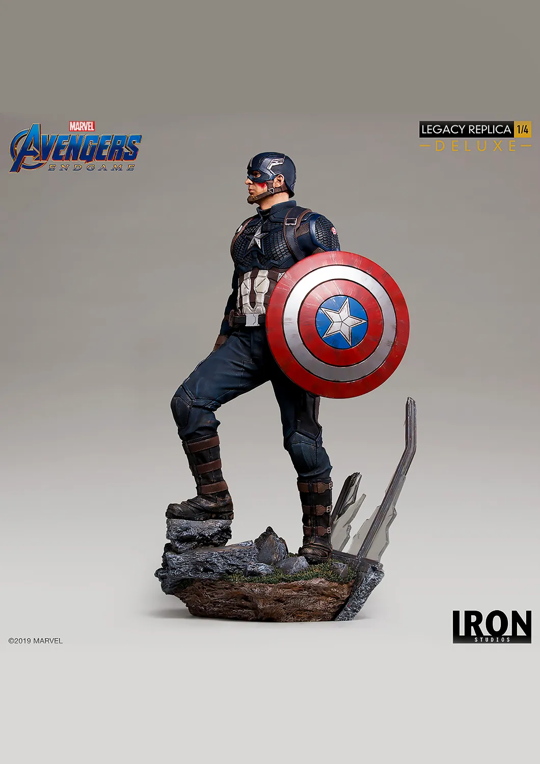IRON STUDIOS AVENGERS ENDGAME CAPTAIN AMERICA DELUXE LEGACY REPLICA 1/4 MARCAS20219-14