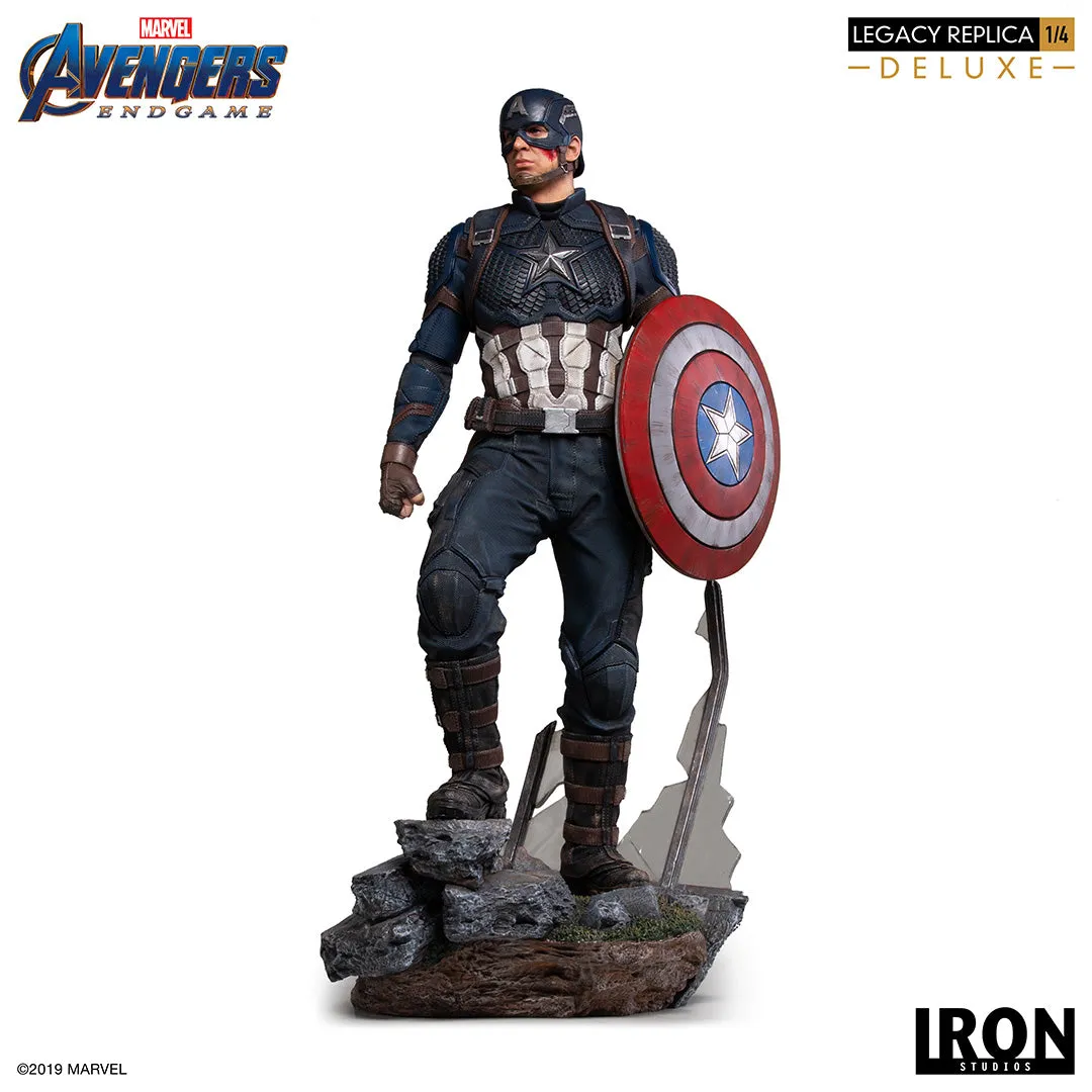 IRON STUDIOS AVENGERS ENDGAME CAPTAIN AMERICA DELUXE LEGACY REPLICA 1/4 MARCAS20219-14