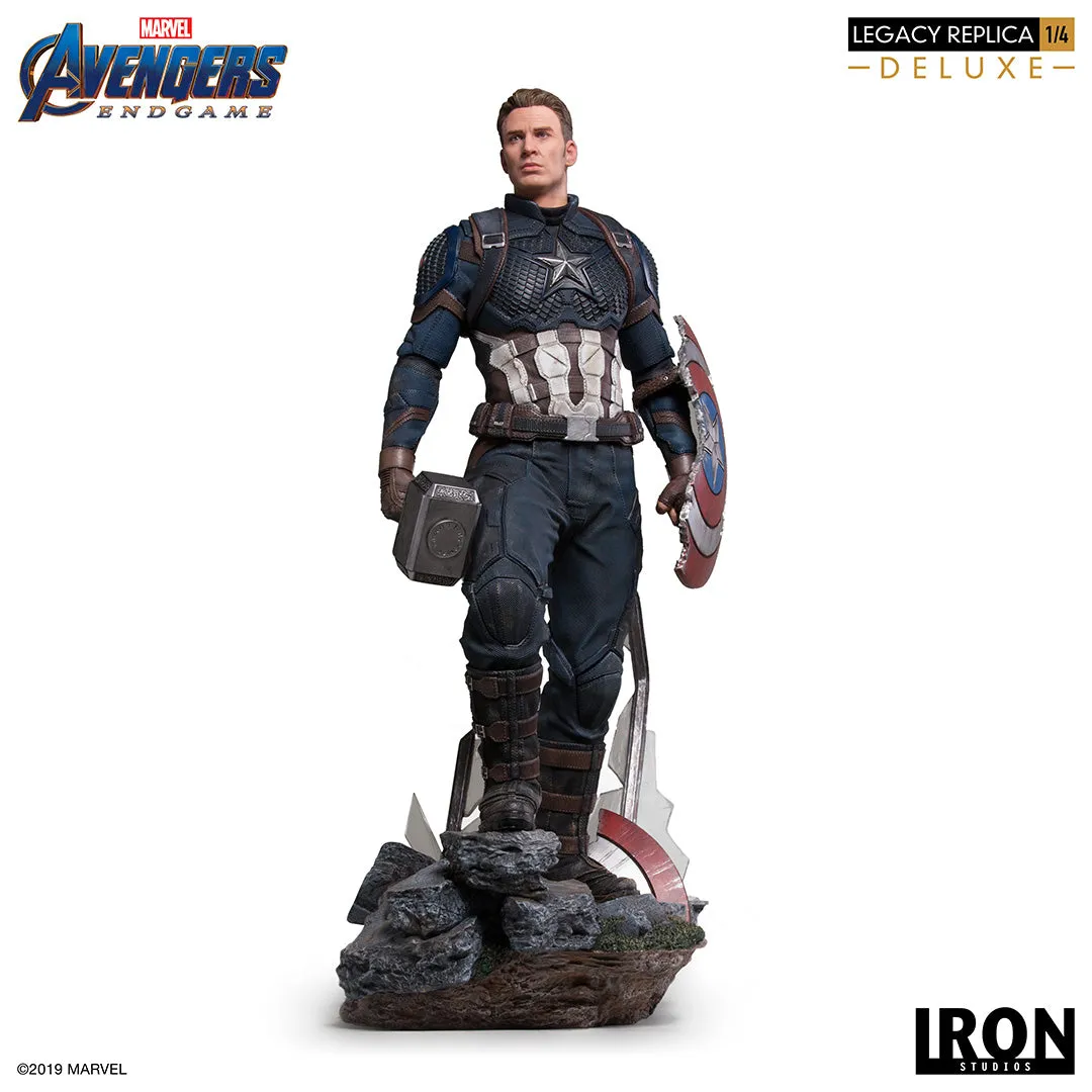 IRON STUDIOS AVENGERS ENDGAME CAPTAIN AMERICA DELUXE LEGACY REPLICA 1/4 MARCAS20219-14