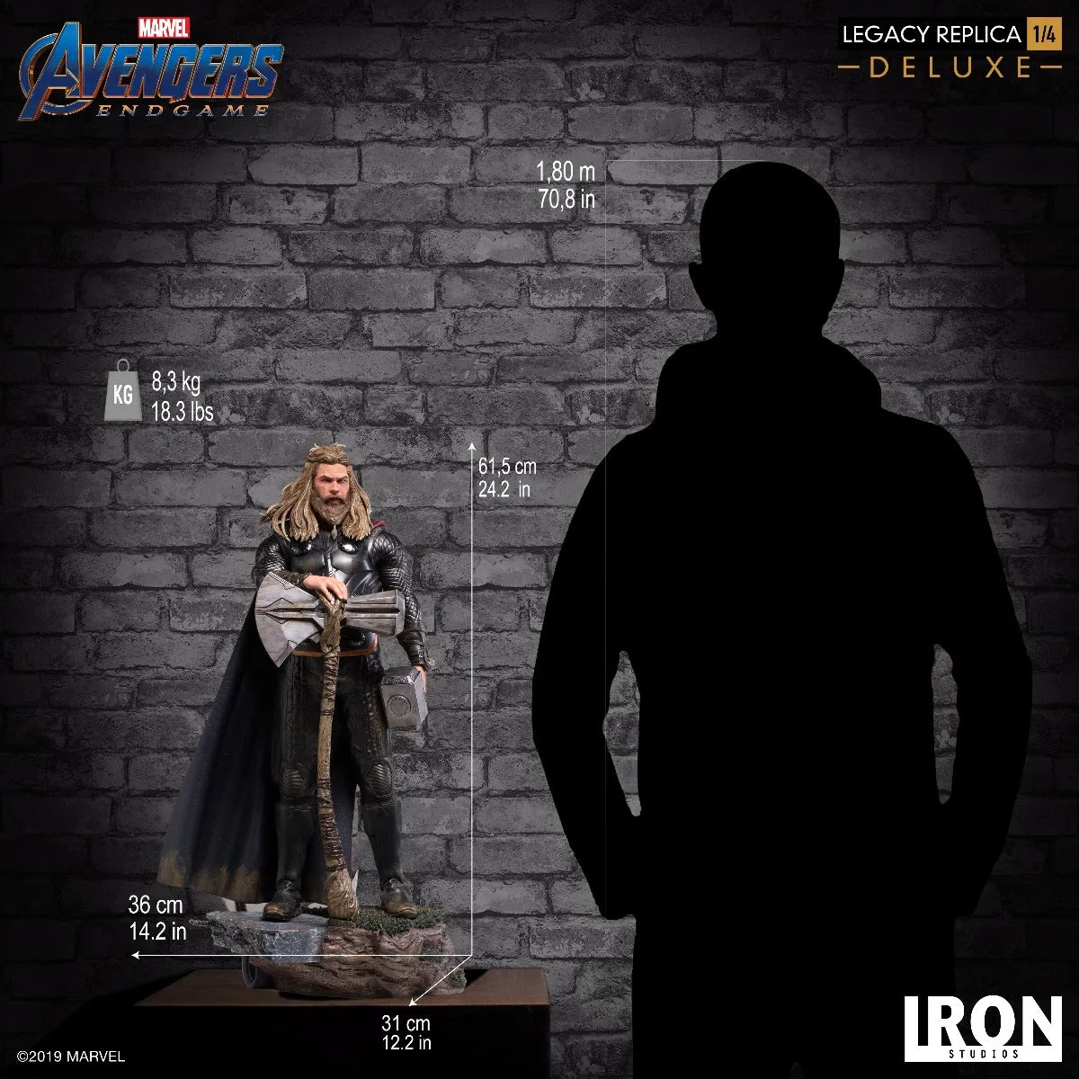 IRON STUDIOS AVENGERS ENDGAME THOR LEGACY REPLICA 1/4 MARCAS20319-14
