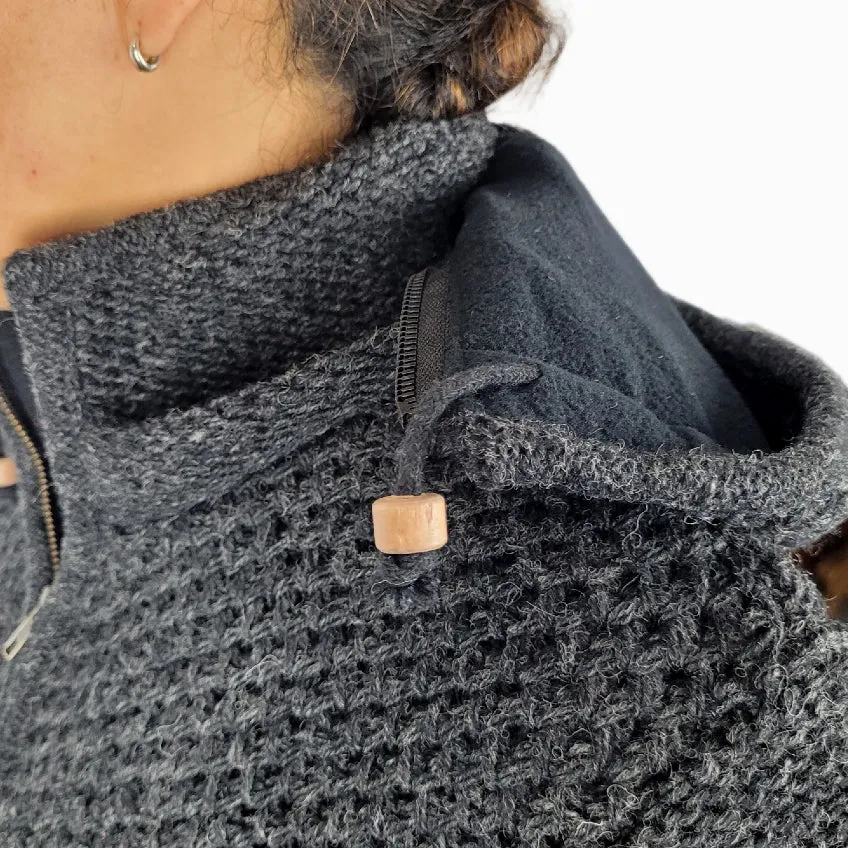 Jacket Charcoal Plain multi knit