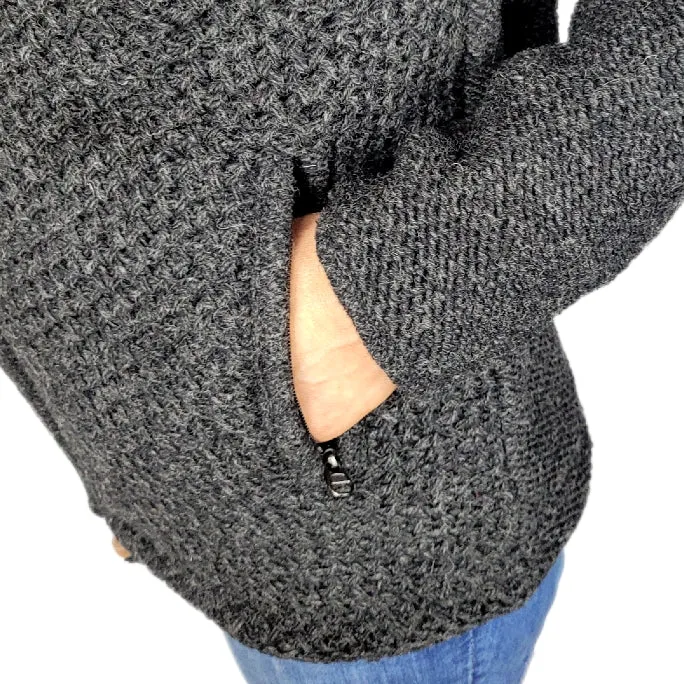 Jacket Charcoal Plain multi knit