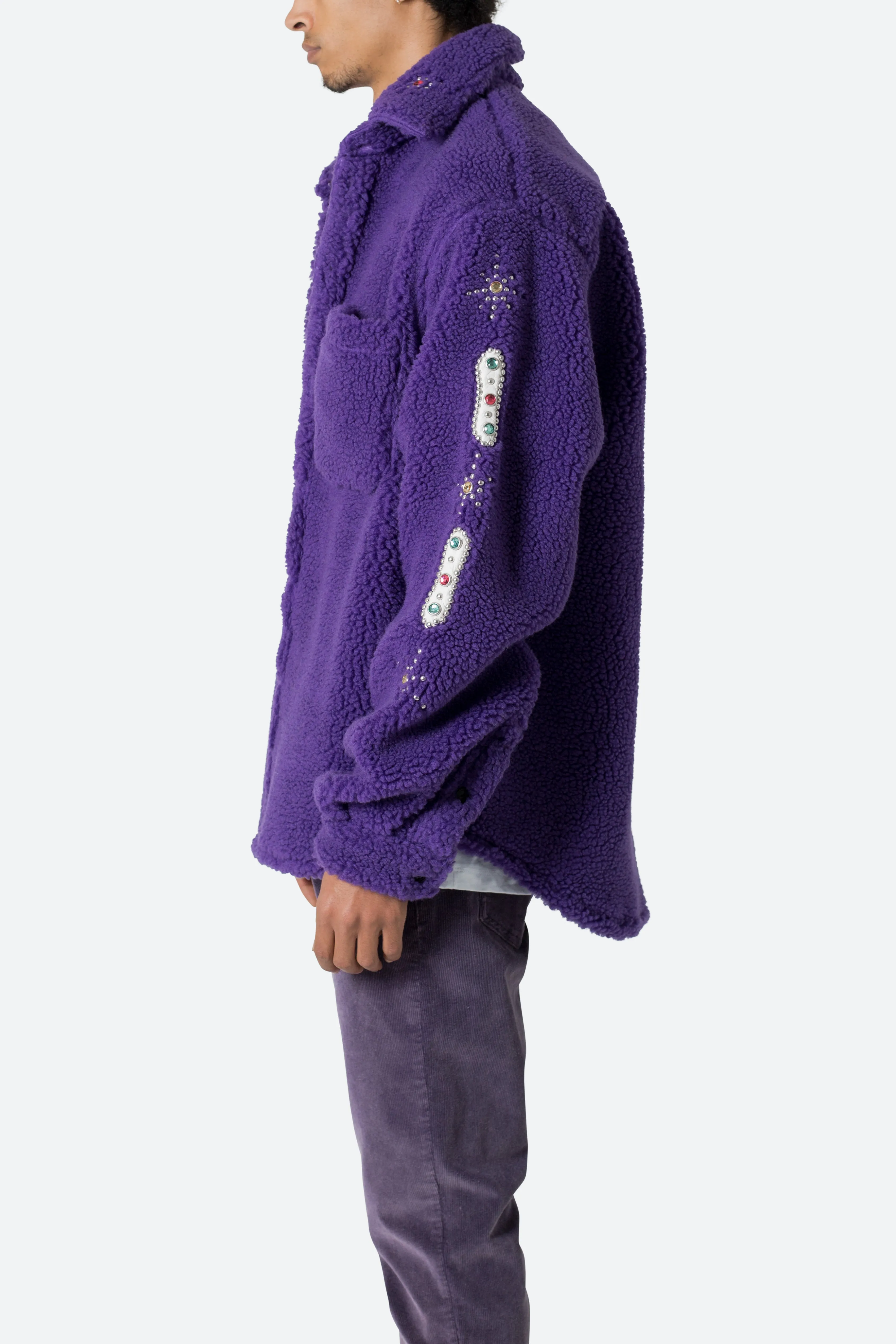 Jewel Sherpa Jacket - Purple