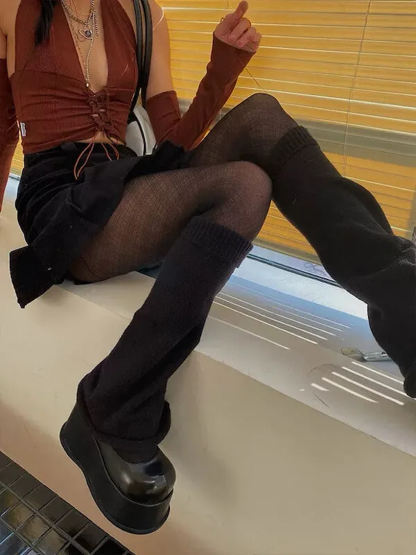Jfashion y2k girl leg warmer