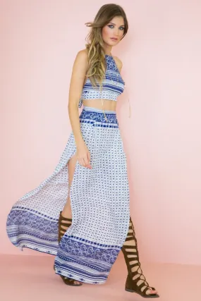 Kaija Flower Print Maxi Skirt