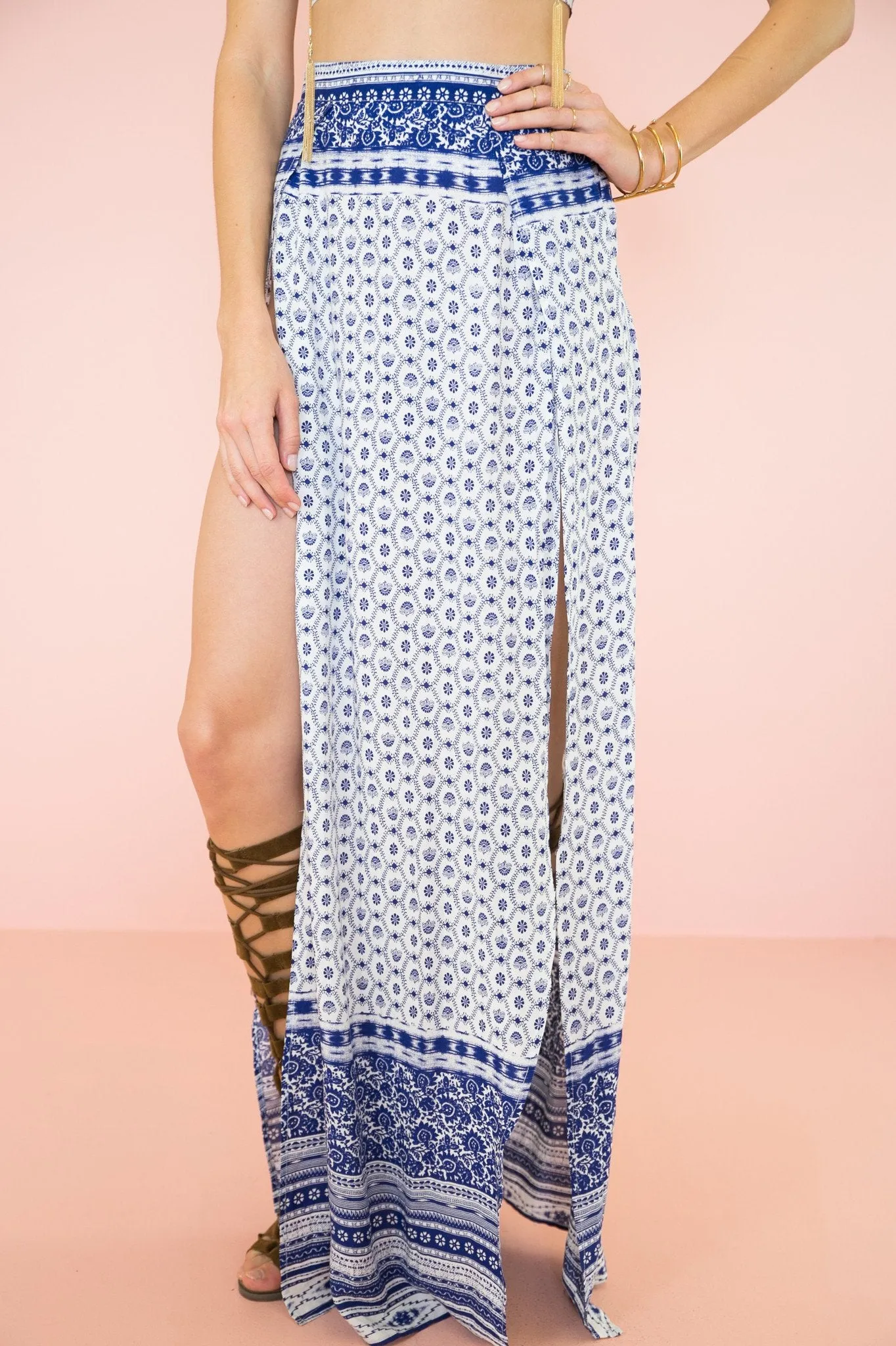 Kaija Flower Print Maxi Skirt