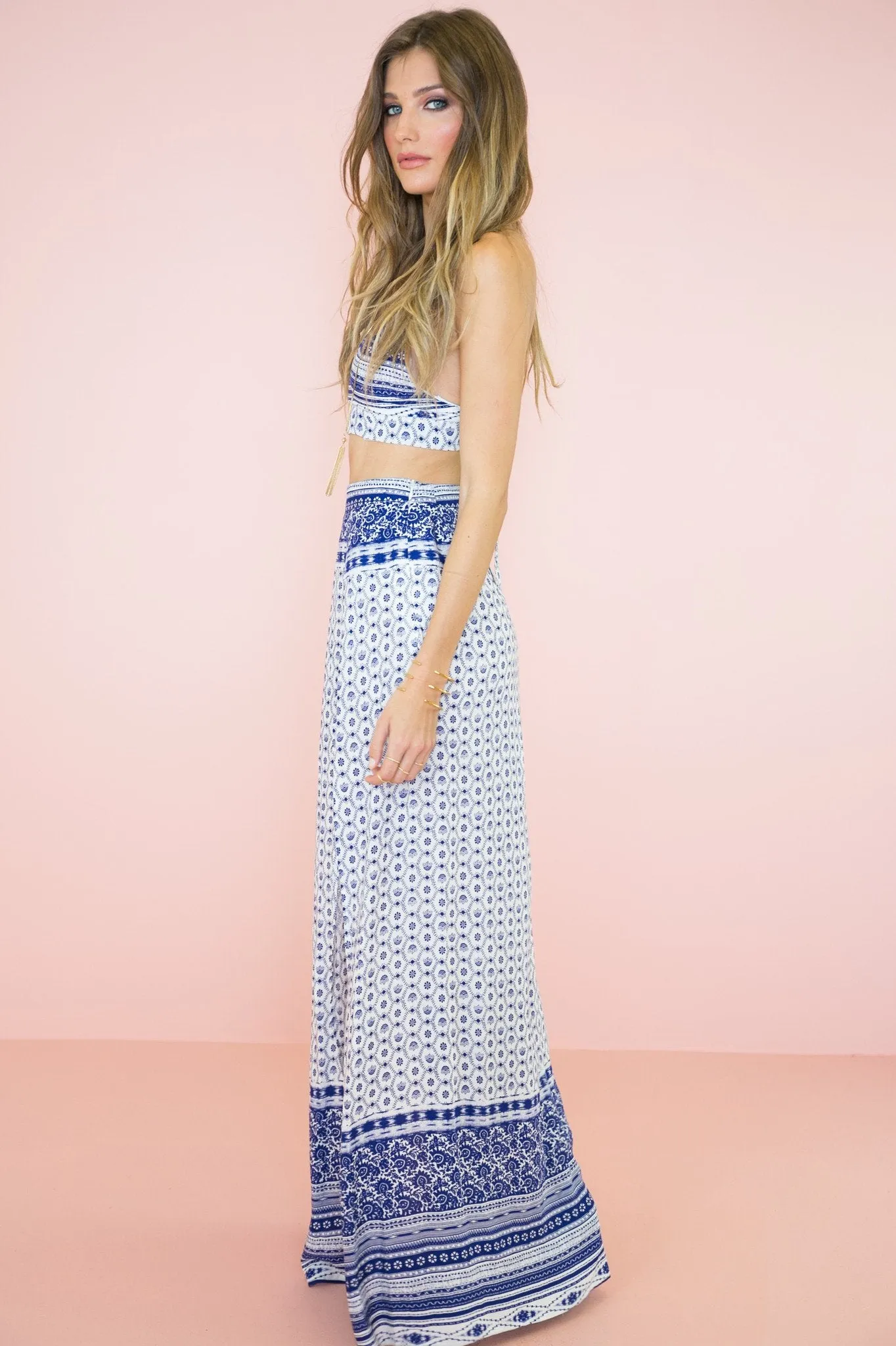 Kaija Flower Print Maxi Skirt