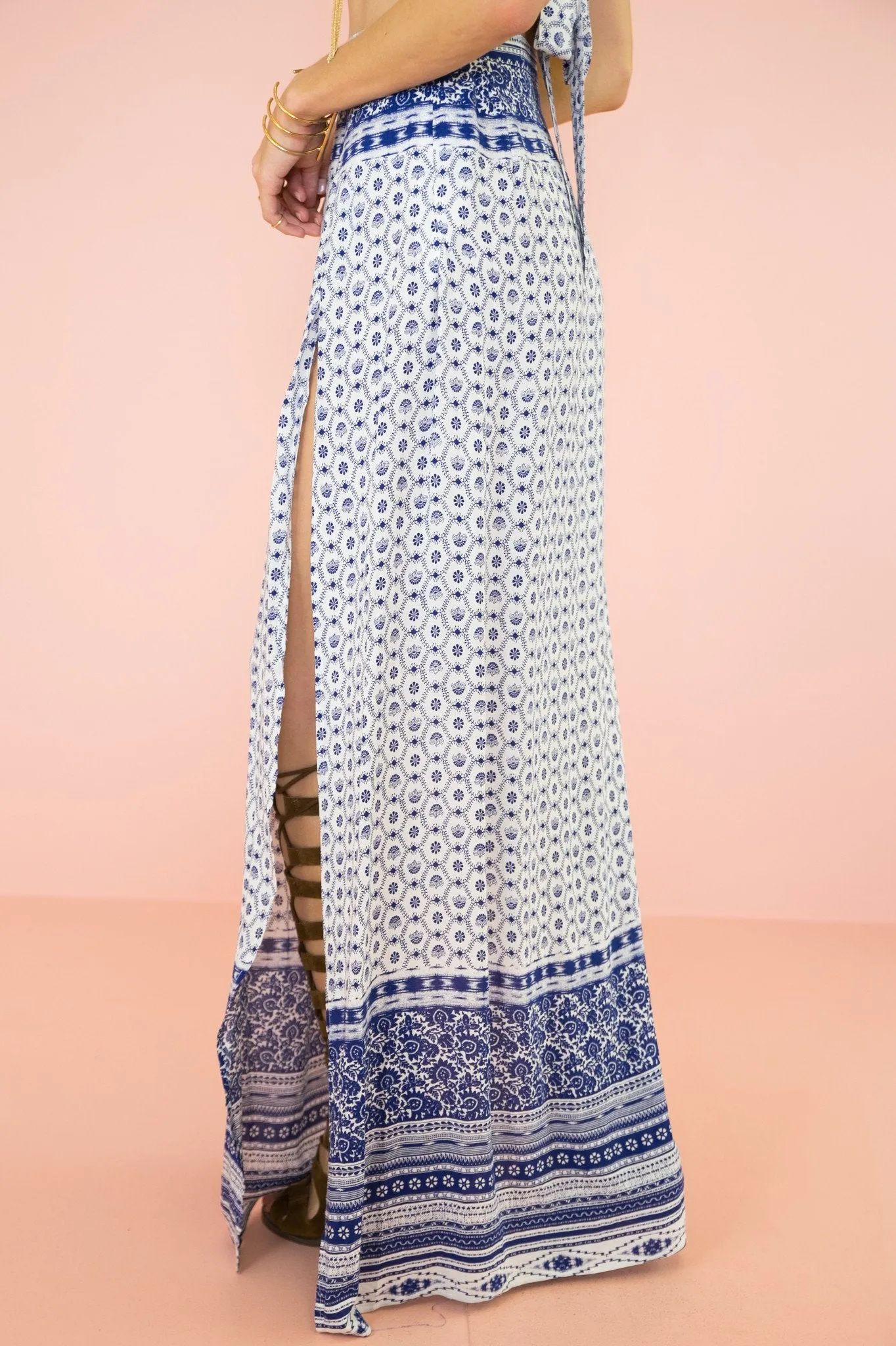 Kaija Flower Print Maxi Skirt