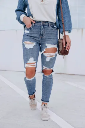 Kamryn Distressed Skinny Jeans - Medium