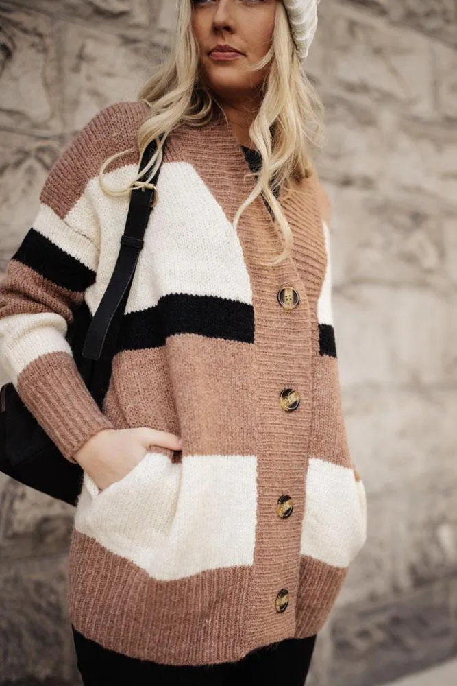 Kaylee Color Block Cardigan - FINAL SALE