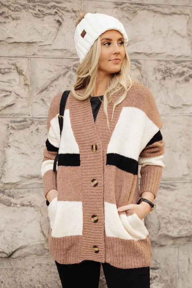 Kaylee Color Block Cardigan - FINAL SALE