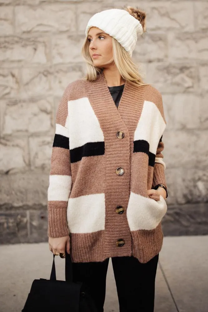 Kaylee Color Block Cardigan - FINAL SALE