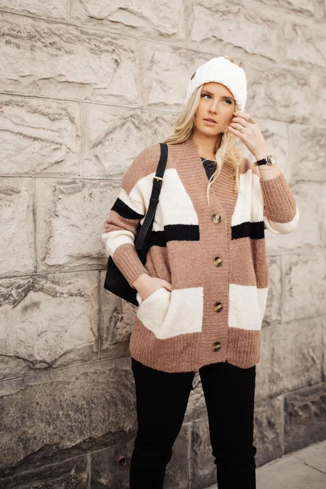 Kaylee Color Block Cardigan - FINAL SALE