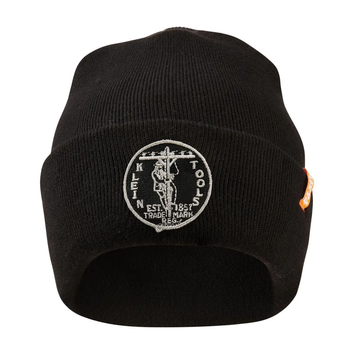Klein Tools 60388 Heavy Knit Hat, Black, Vintage Patch Logo