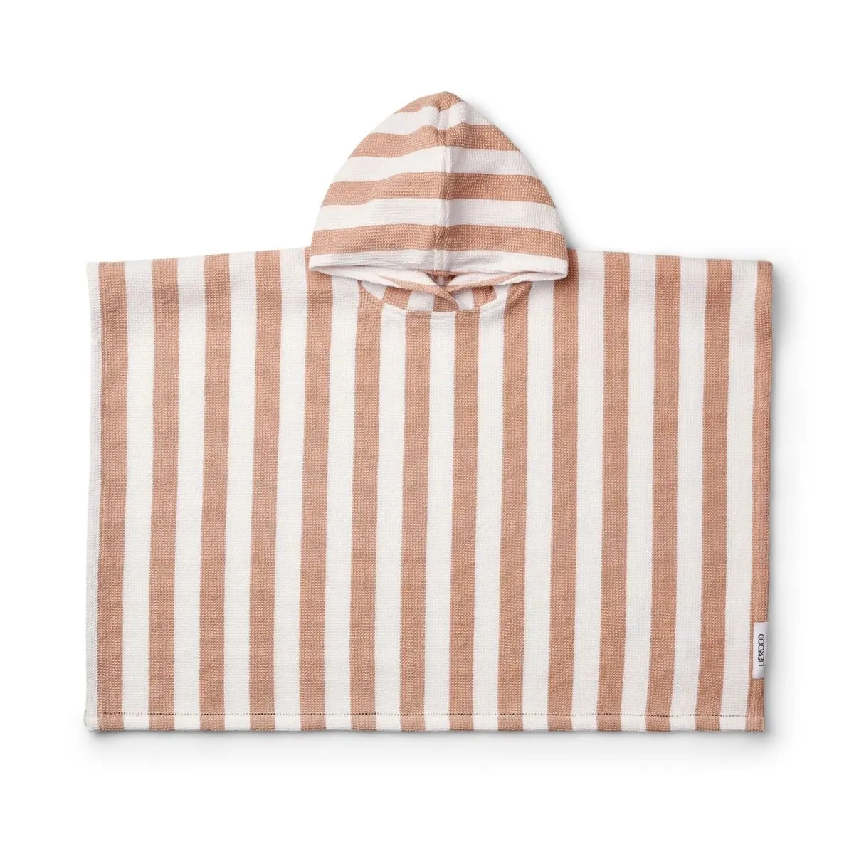 Liewood Paco Junior Poncho Y/D stripes White / Tuscany rose