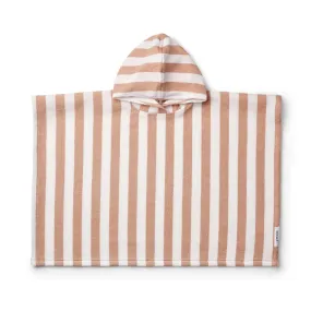 Liewood Paco Junior Poncho Y/D stripes White / Tuscany rose