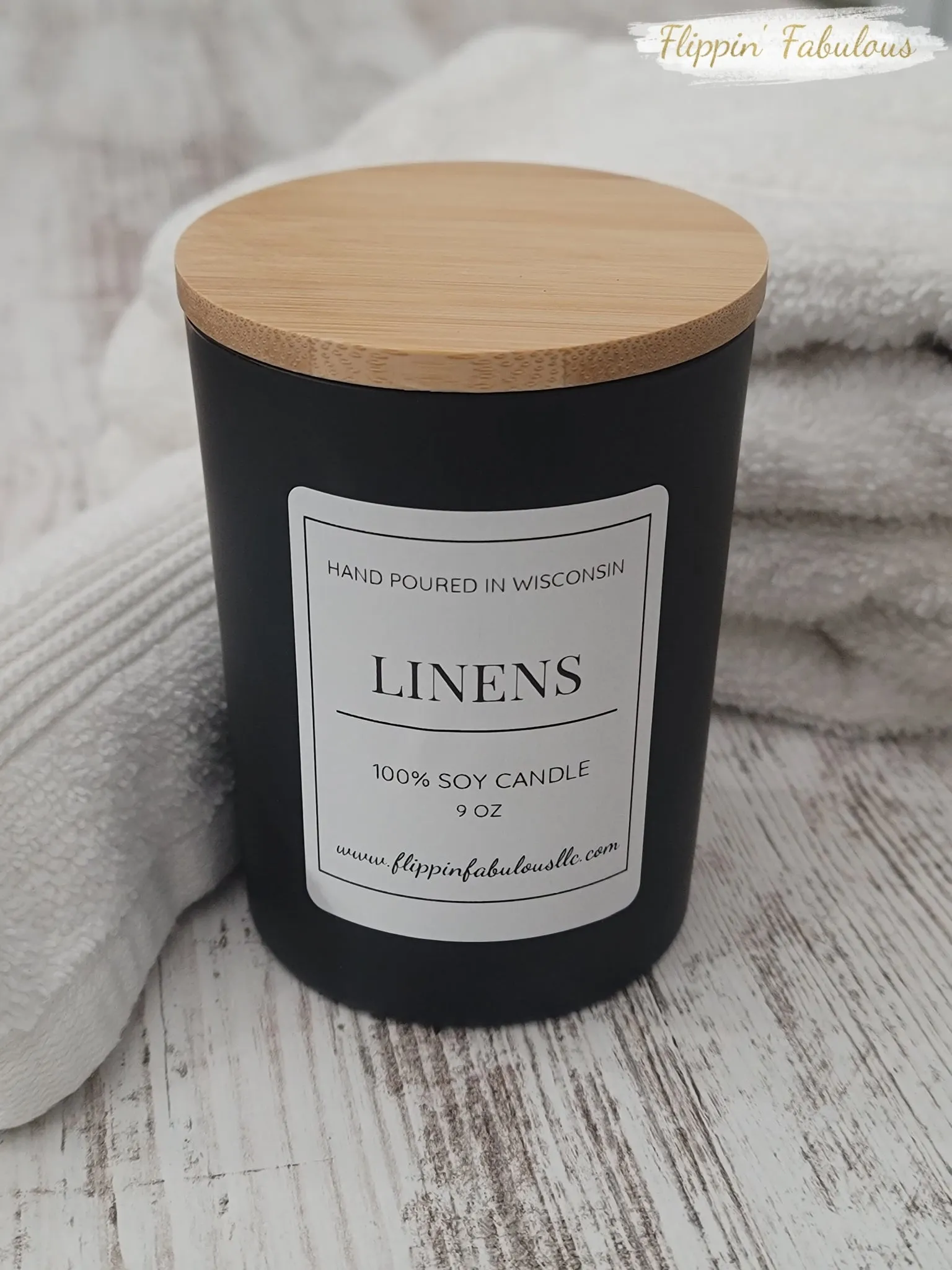 Linens Soy Wax Candle-Multiple Sizes Available