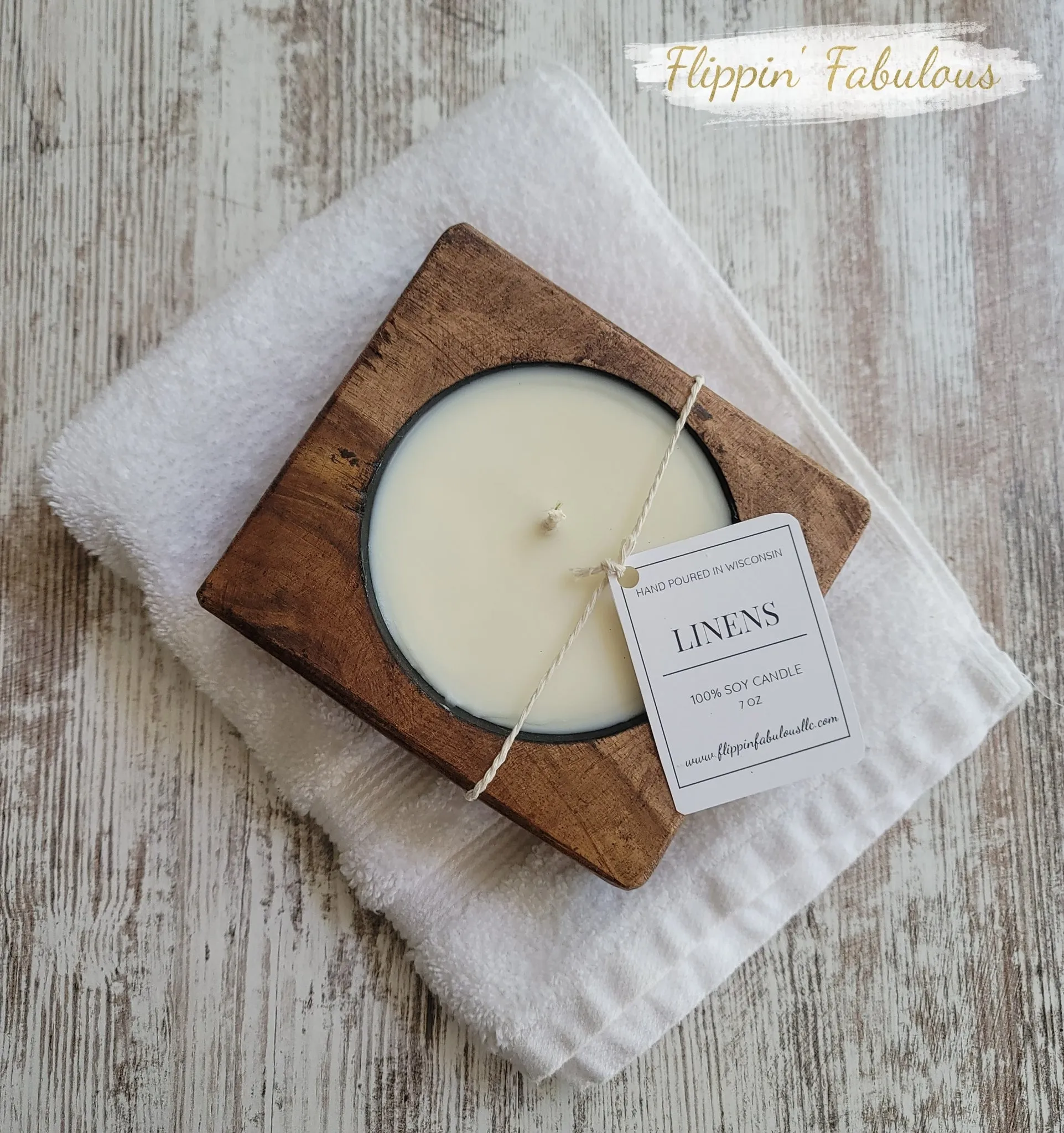 Linens Soy Wax Candle-Multiple Sizes Available