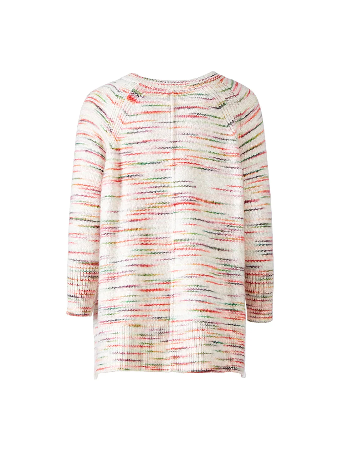 Lou & Grey for LOFT Spacedye Seamed Poncho Sweater in White Spacedye