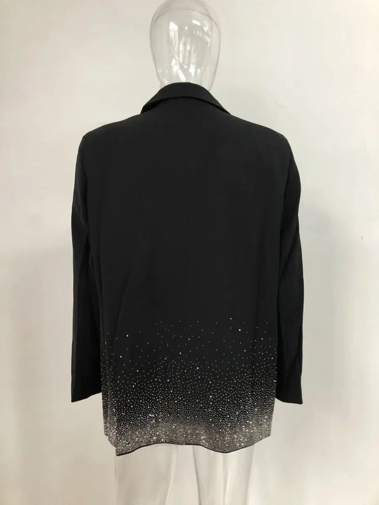 Men's Black Gradient Swarovski Crystal Blazer