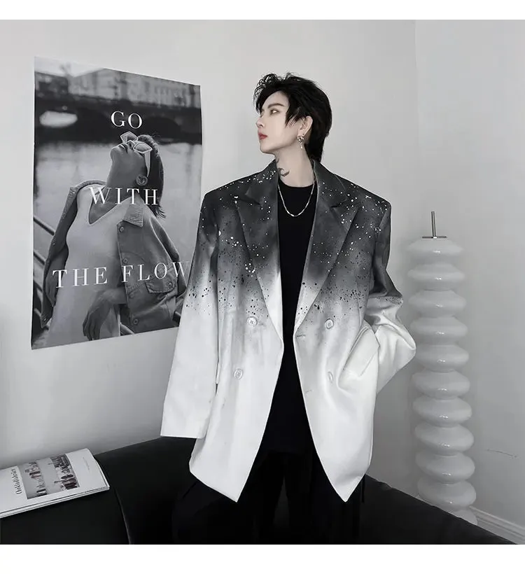 Men's Harajuku Oversized Gradient Blazer