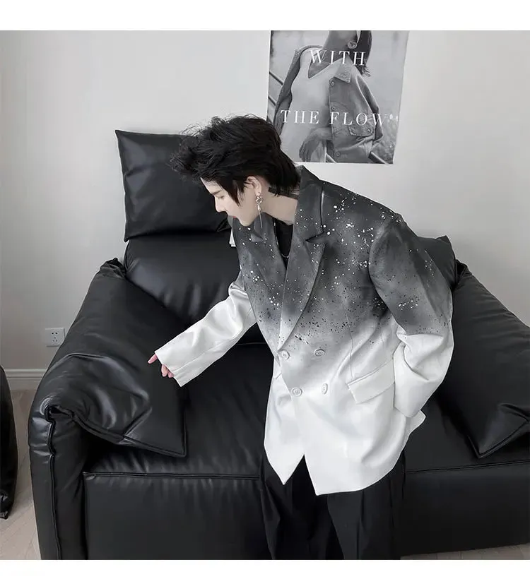 Men's Harajuku Oversized Gradient Blazer