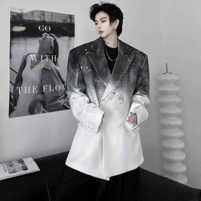 Men's Harajuku Oversized Gradient Blazer