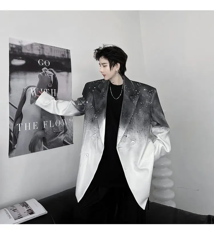 Men's Harajuku Oversized Gradient Blazer
