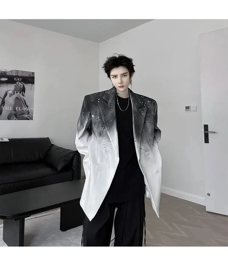 Men's Harajuku Oversized Gradient Blazer