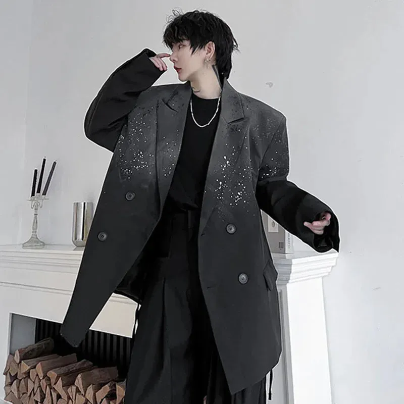 Men's Harajuku Oversized Gradient Blazer