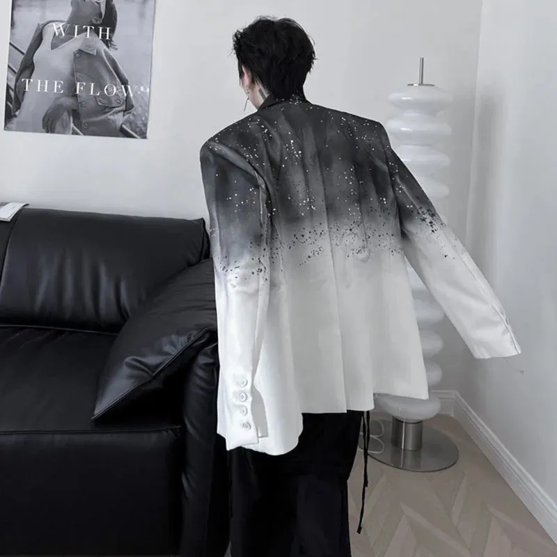 Men's Harajuku Oversized Gradient Blazer
