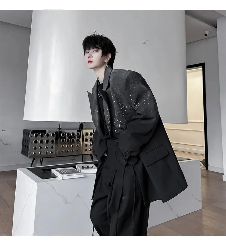 Men's Harajuku Oversized Gradient Blazer