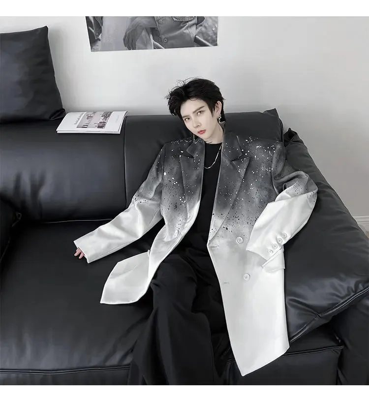 Men's Harajuku Oversized Gradient Blazer