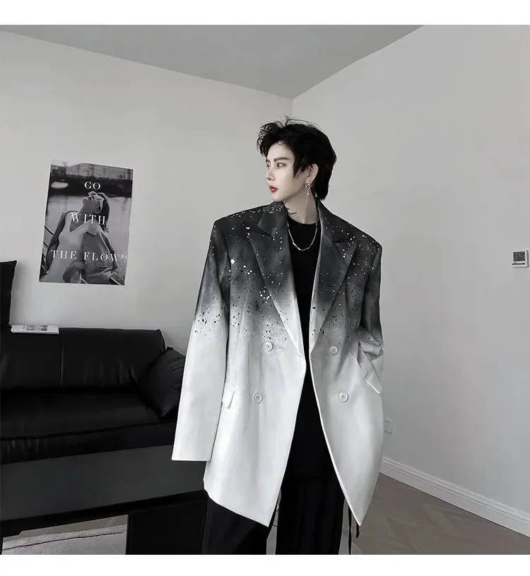 Men's Harajuku Oversized Gradient Blazer