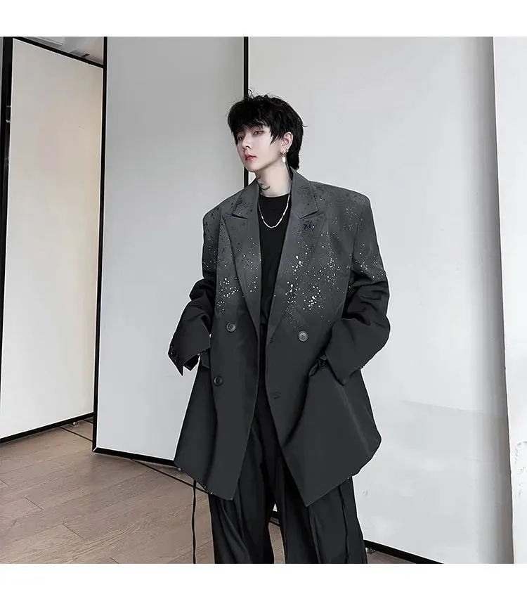 Men's Harajuku Oversized Gradient Blazer