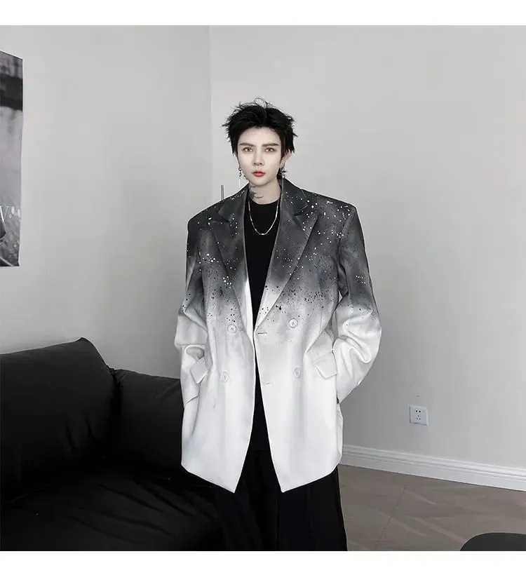 Men's Harajuku Oversized Gradient Blazer