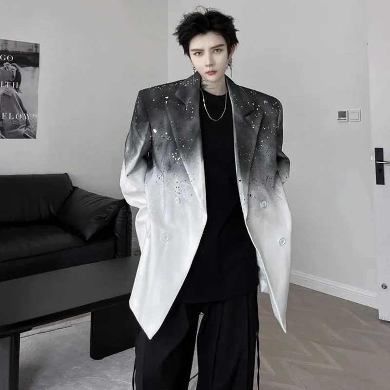 Men's Harajuku Oversized Gradient Blazer