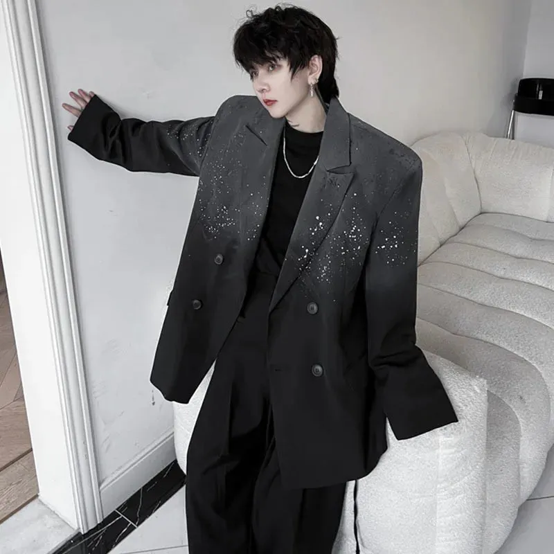 Men's Harajuku Oversized Gradient Blazer