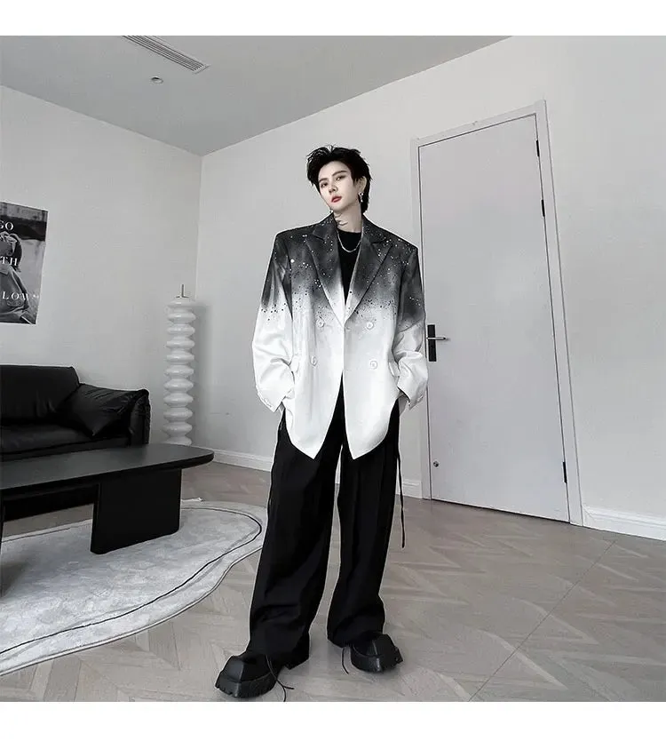 Men's Harajuku Oversized Gradient Blazer