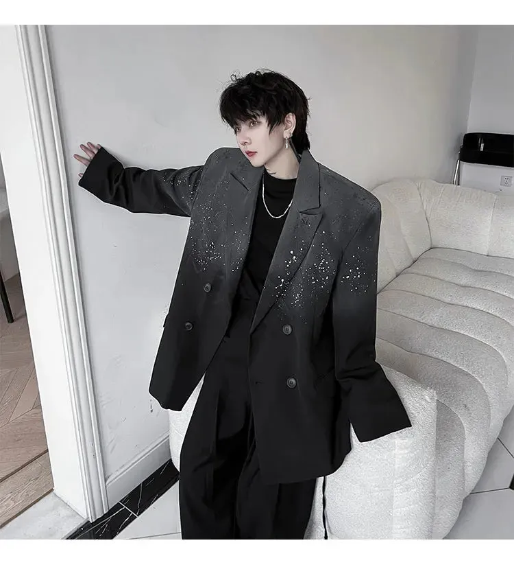 Men's Harajuku Oversized Gradient Blazer