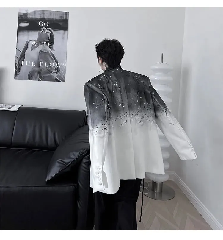 Men's Harajuku Oversized Gradient Blazer