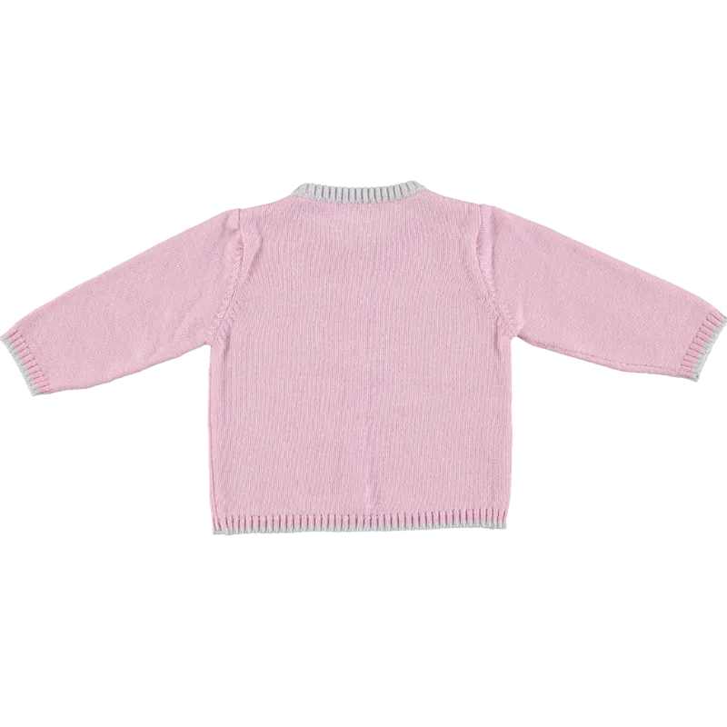 Merino Baby Cardigan - Rose