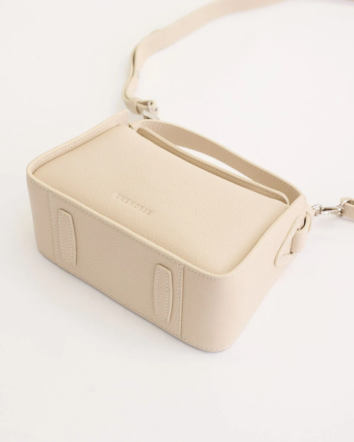 Mini Clementine Bag: Oat Pebbled Leather