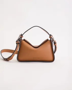 Mini Clementine Bag: Tan Pebbled Leather