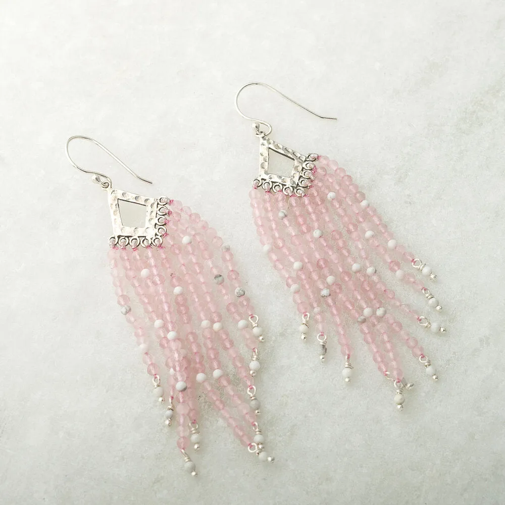 Mira, Rose Quartz Chandeliers