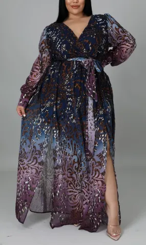 Multi Color Maxi Dress (Curvy)