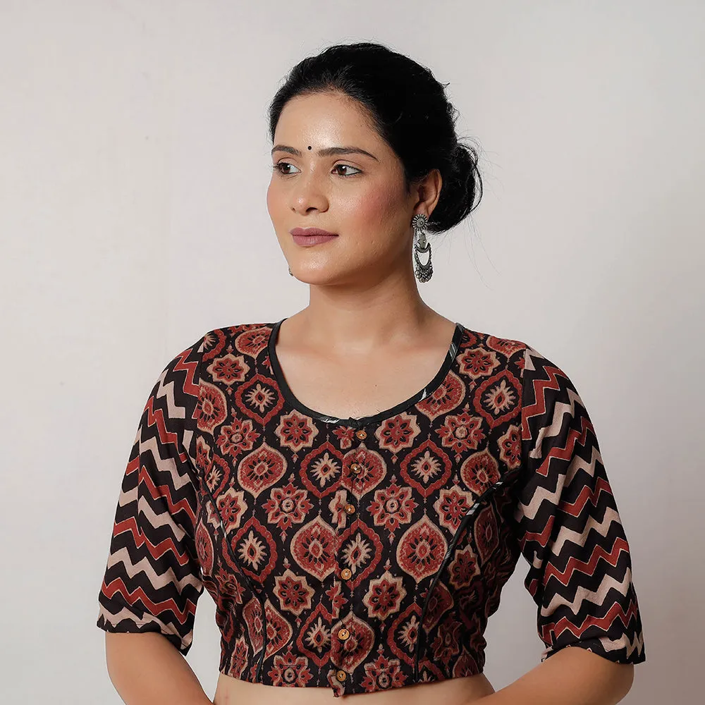 Multicolor - Bagru Dabu Block Printed Cotton Stitched Blouse