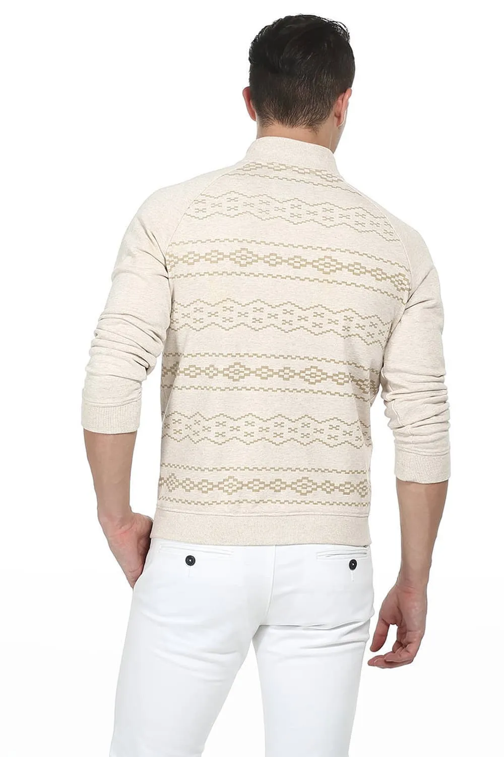 Muscle Fit High Neck Knit Raglan Jacket